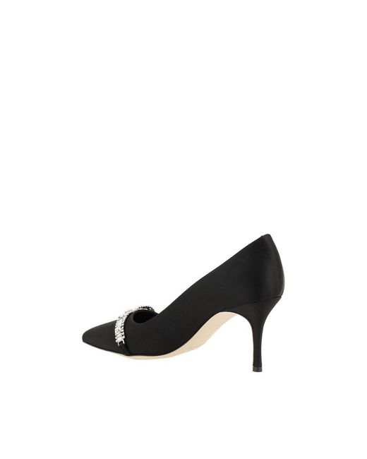 Manolo Blahnik Black Asapump Satin Pumps for men