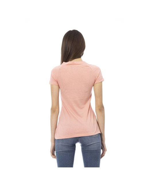 TRUSSARDI ACTION Pink Multicolor Cotton T