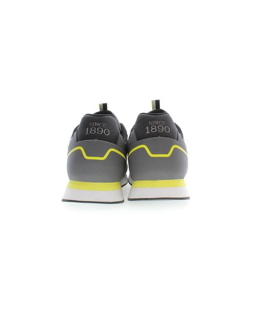 U.S. POLO ASSN. Green Gray Polyester Sneaker for men