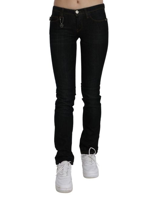 CoSTUME NATIONAL Black Chic Mid Waist Slim Fit Denim Jeans