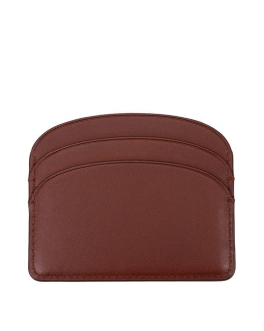 A.P.C. Brown Leather Cardholder