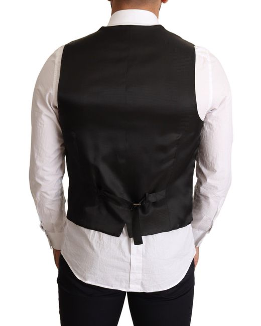 Dolce & Gabbana Black Formal Dress Vest for men