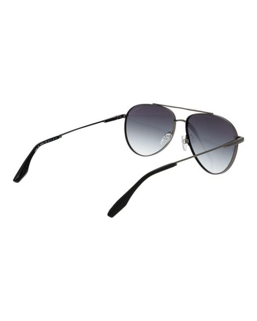 Trussardi Metallic Gray Stainless Steel Sunglasses for men