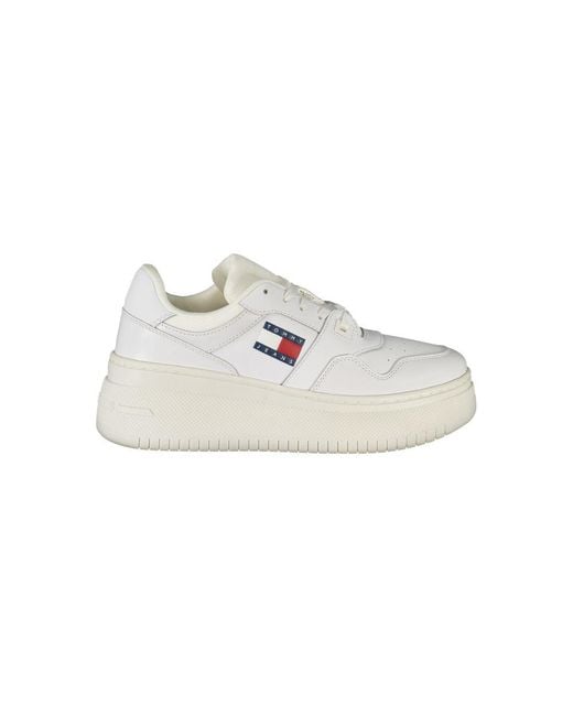 Tommy Hilfiger White Platform Sneakers Fw0Fw07466