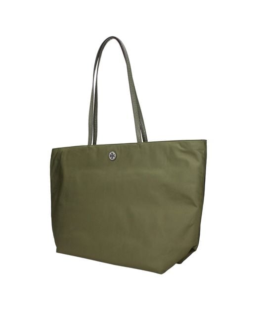 Tory Burch Green Fabric Shoulder Bag