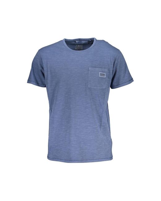 Guess Blue Chic Crew Neck Pocket Tee for men