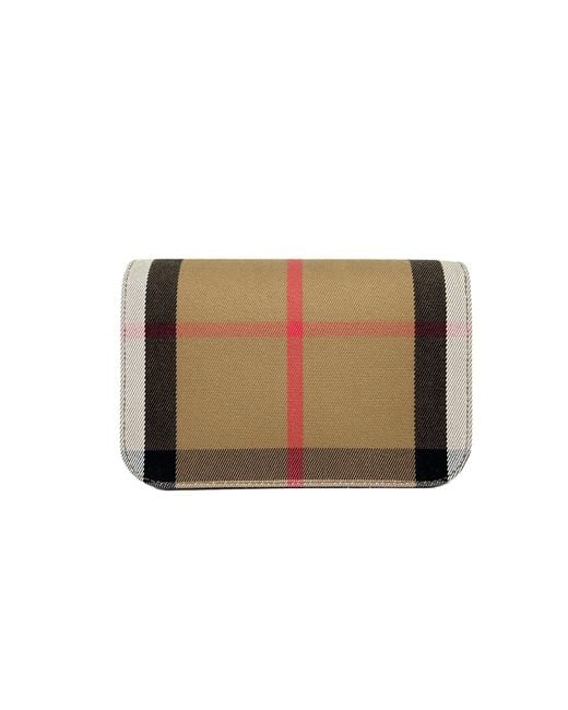 Burberry Black Small Leather Madison Crossbody Check Bag Canvas
