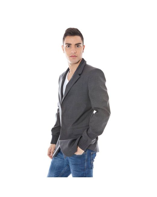 Calvin Klein Gray Wool Men Jacket for men