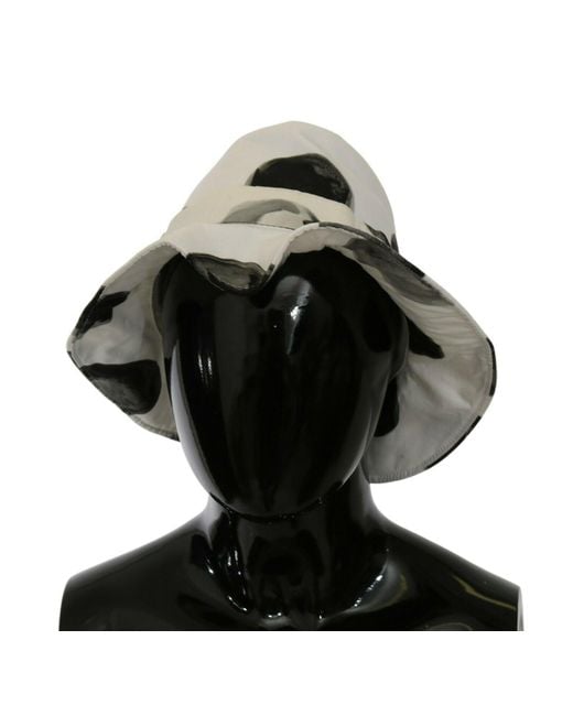 Dolce & Gabbana Black Cotton Big Polka Dot Pattern Bucket Hat