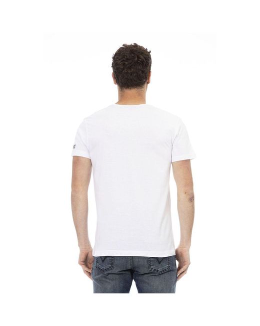 TRUSSARDI ACTION White Cotton T-Shirt for men