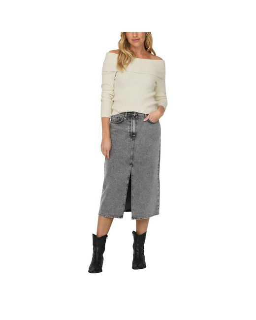 ONLY Natural Cream Viscose Sweater
