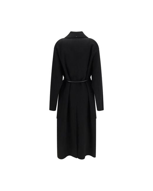 Max Mara Black Wool Oves Aries Coat