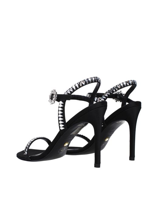 Stuart Weitzman Black Satin Sandal for men
