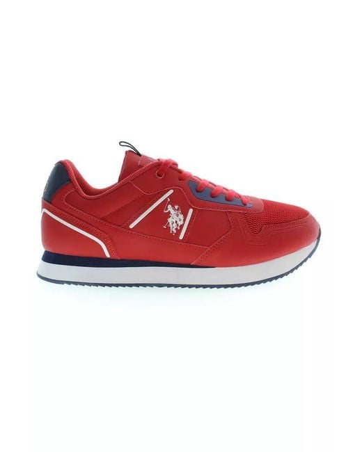 U.S. POLO ASSN. Red Pink Polyester Sneaker for men