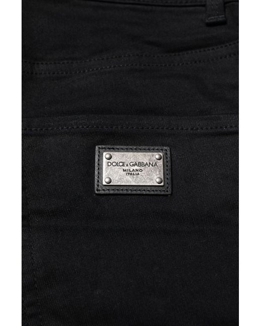 Dolce & Gabbana Black Slim Fit Jeans for men