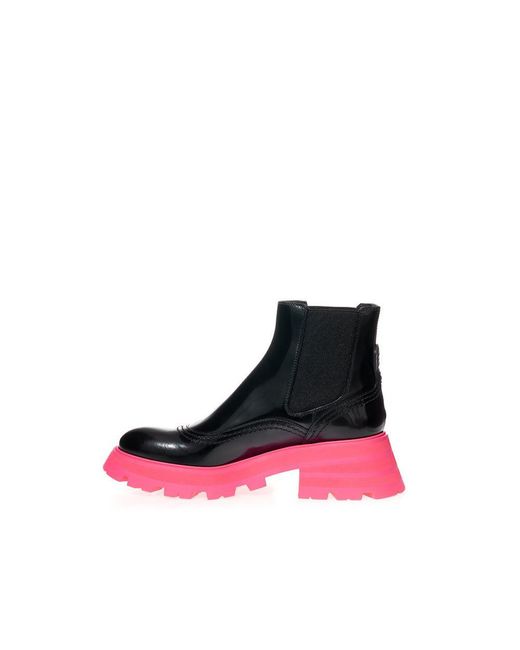 McQueen Pink Leather Boot