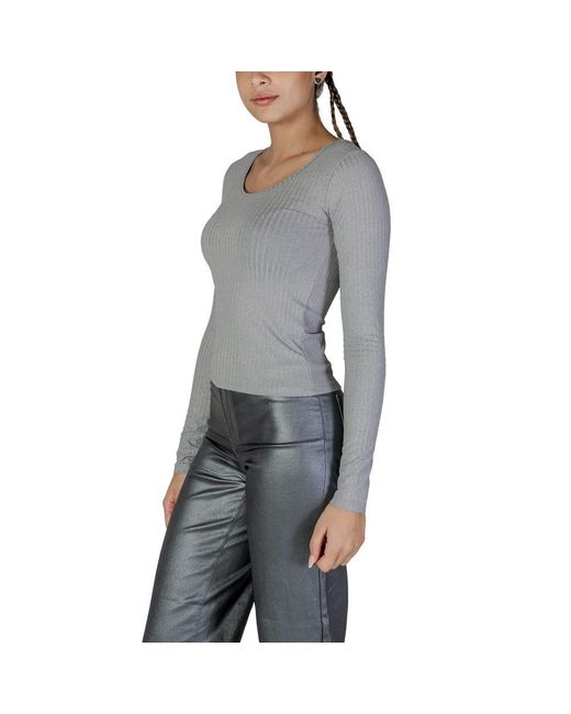 Vero Moda Gray Silver Recycled Polyester Tops & T