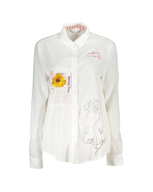 Desigual White Viscose Shirt