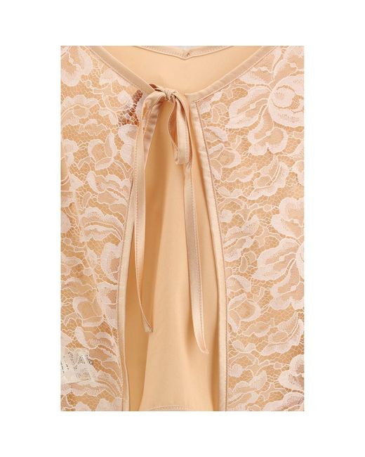 Kristina Ti White Orange Silk Blouse