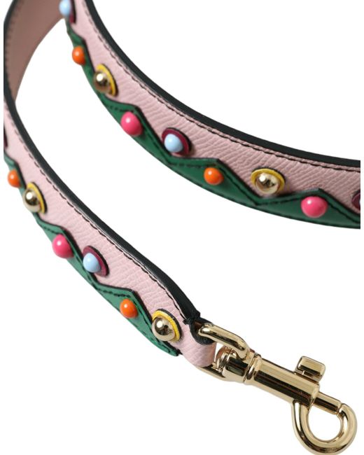 Dolce & Gabbana Pink Leather Handbag Accessory Shoulder Strap