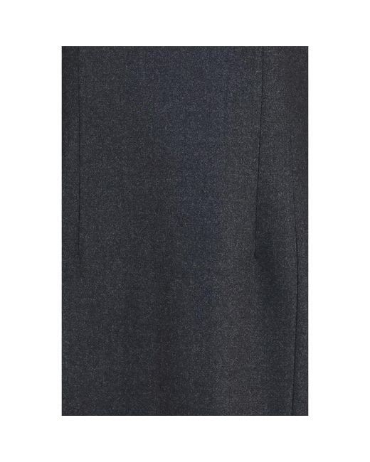 P.A.R.O.S.H. Blue Gray Wool Oves Aries Casual Dress