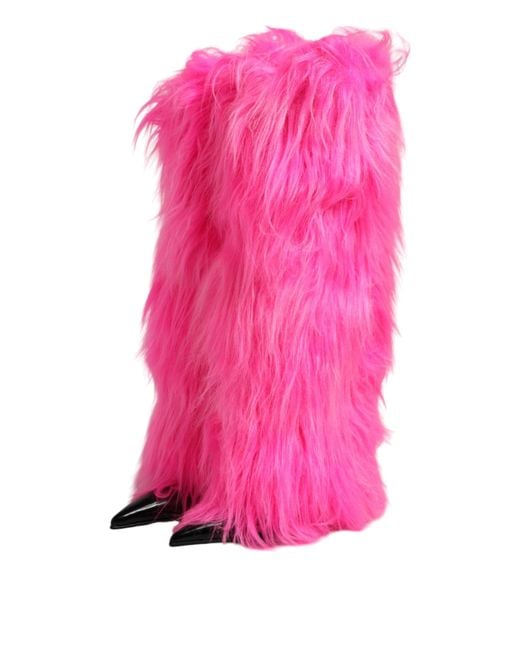 Dolce & Gabbana Pink Winter Boots