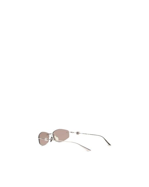 Balenciaga Pink Silver Metal Sunglasses for men