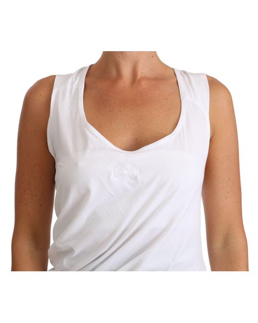 Roberto Cavalli Black Elegant Tie Back Tank Top Tee