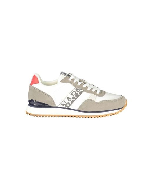 Napapijri Metallic Bianco Polyurethane Uomo Sneaker for men