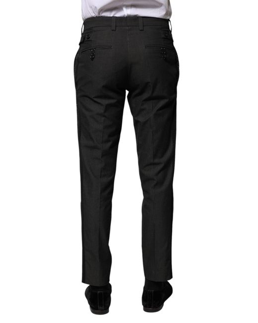 Dolce & Gabbana Black Straight Trousers for men