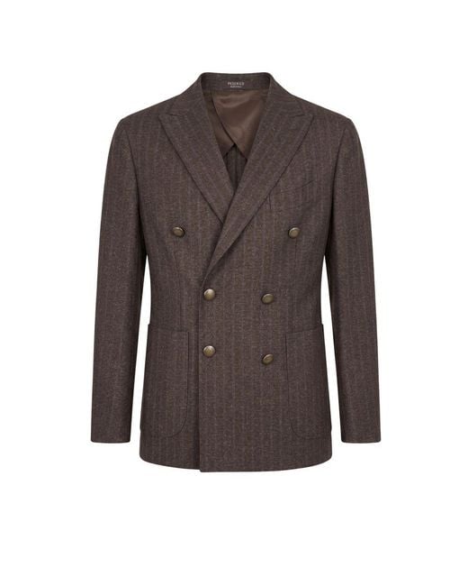 Peserico Brown Wool Men Jacket for men