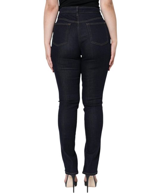 Dolce & Gabbana Blue Cotton Blend Skinny Denim Jeans