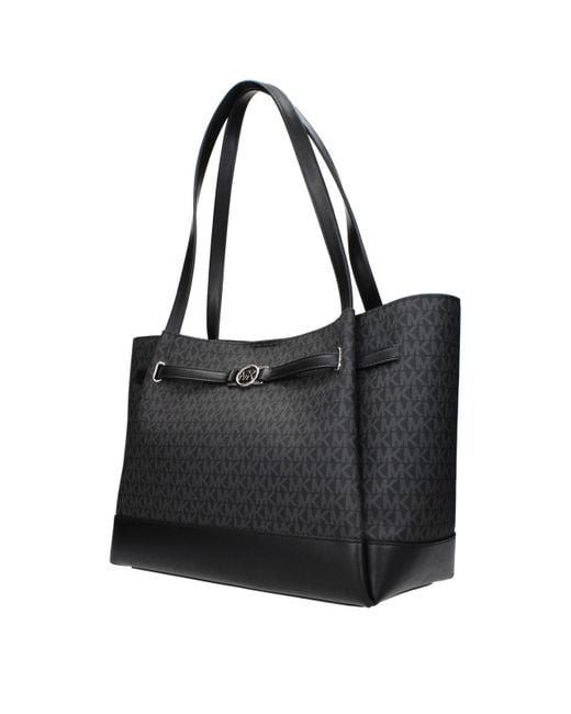 Michael Kors Black Reed Shoulder Bag For Fabric