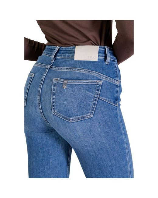 Liu Jo Blue Cotton Skinny Jeans