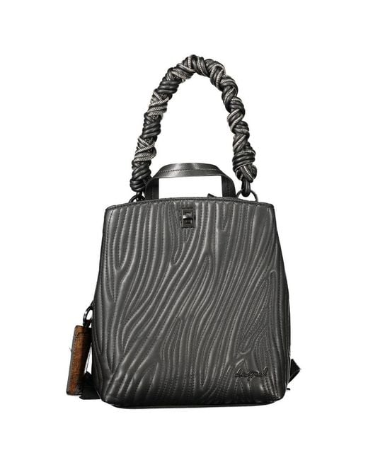 Desigual Black Polyurethane Mini Backpack