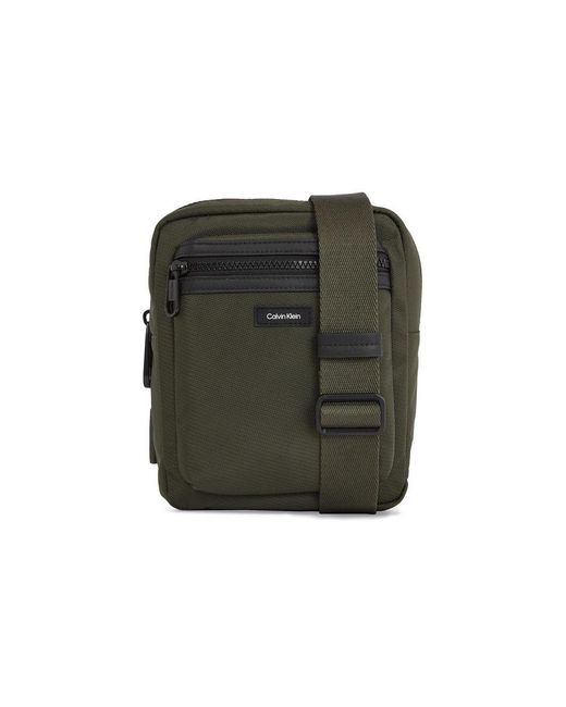 Calvin Klein Green Recycled Polyester Messenger Bag for men