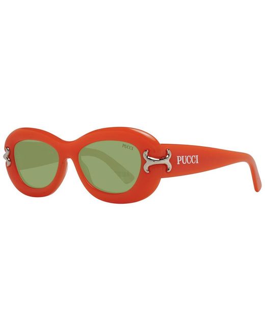 Emilio Pucci Red Orange Sunglasses