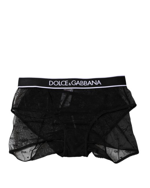 Dolce & Gabbana Black Lace Trim Briefs