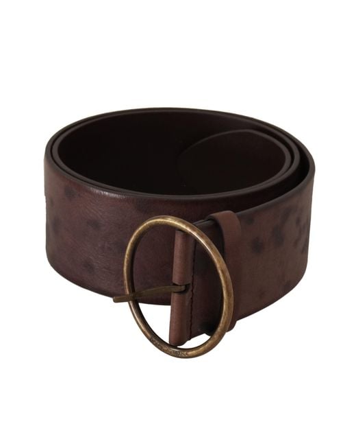 Dolce & Gabbana Black Elegant Dark Leather Belt With Logo Buckle