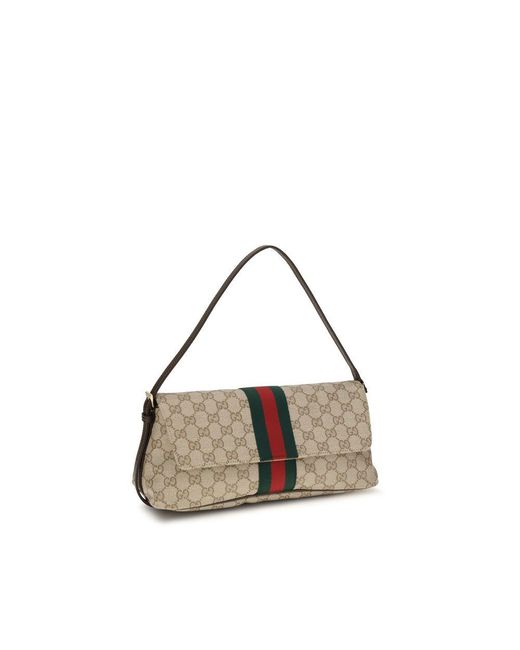 Gucci Multicolor Beige Cotton Handbag