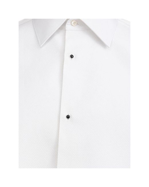 Dolce & Gabbana White Cotton Dress Shirt for men
