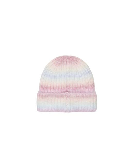 Pieces Pink Multicolor Marabou Beanie