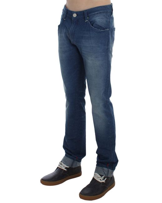 Acht Denim Cotton Stretch Slim Fit Jeans Blue Sig30471 for men