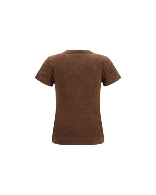 Ganni Brown Cotton T