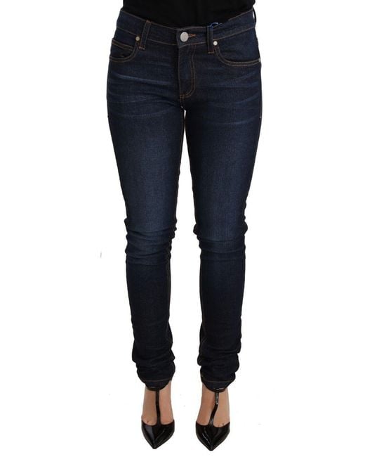 Versace Jeans Blue Elegant Low Waist Skinny Designer Jeans