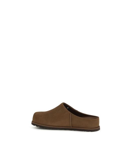 Ugg Brown Calf Leather Bos Taurus Mules for men