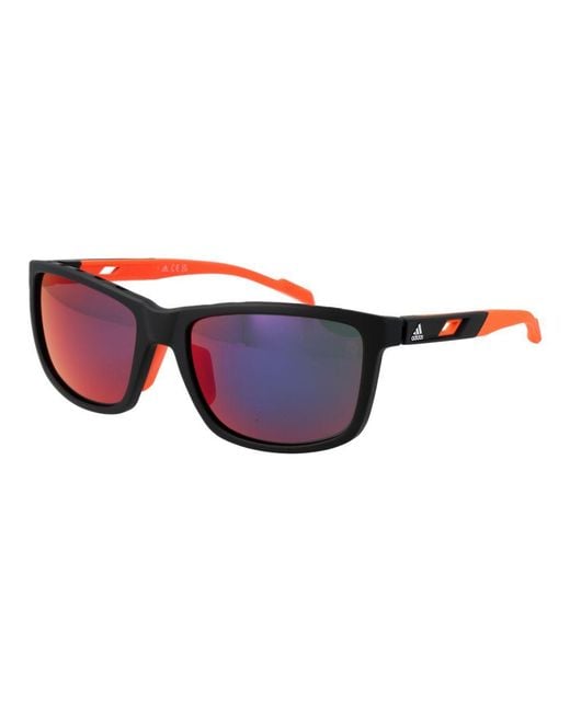 Adidas Red Black Plastic Sunglasses for men