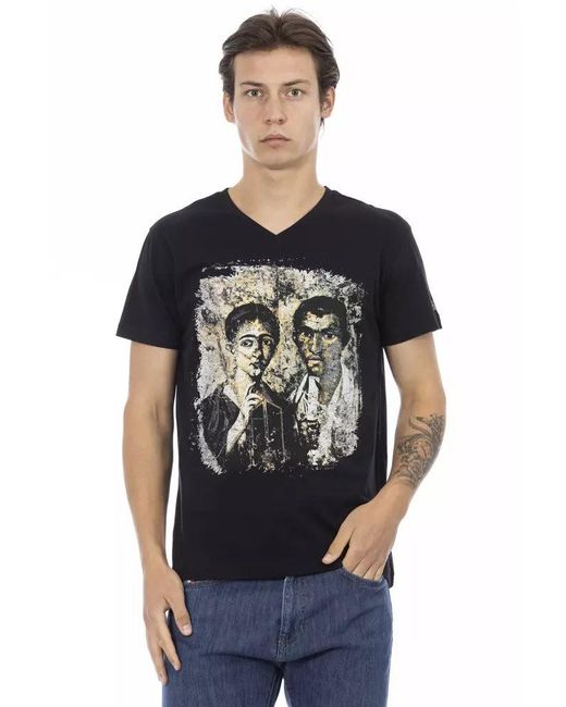 TRUSSARDI ACTION Black Cotton Men's T for men