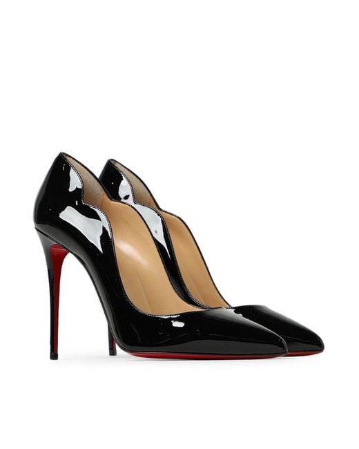 Christian Louboutin Black Hot Chick 100 Psychic Patent-leather Courts