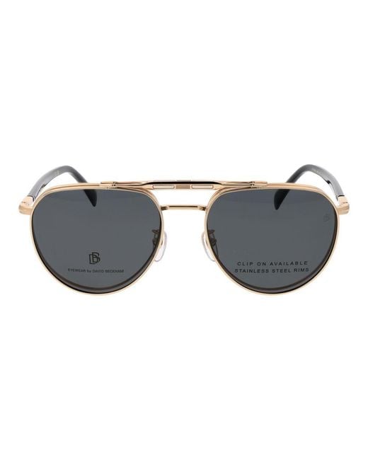 David Beckham Black Gold Metal Glasses (frames) for men